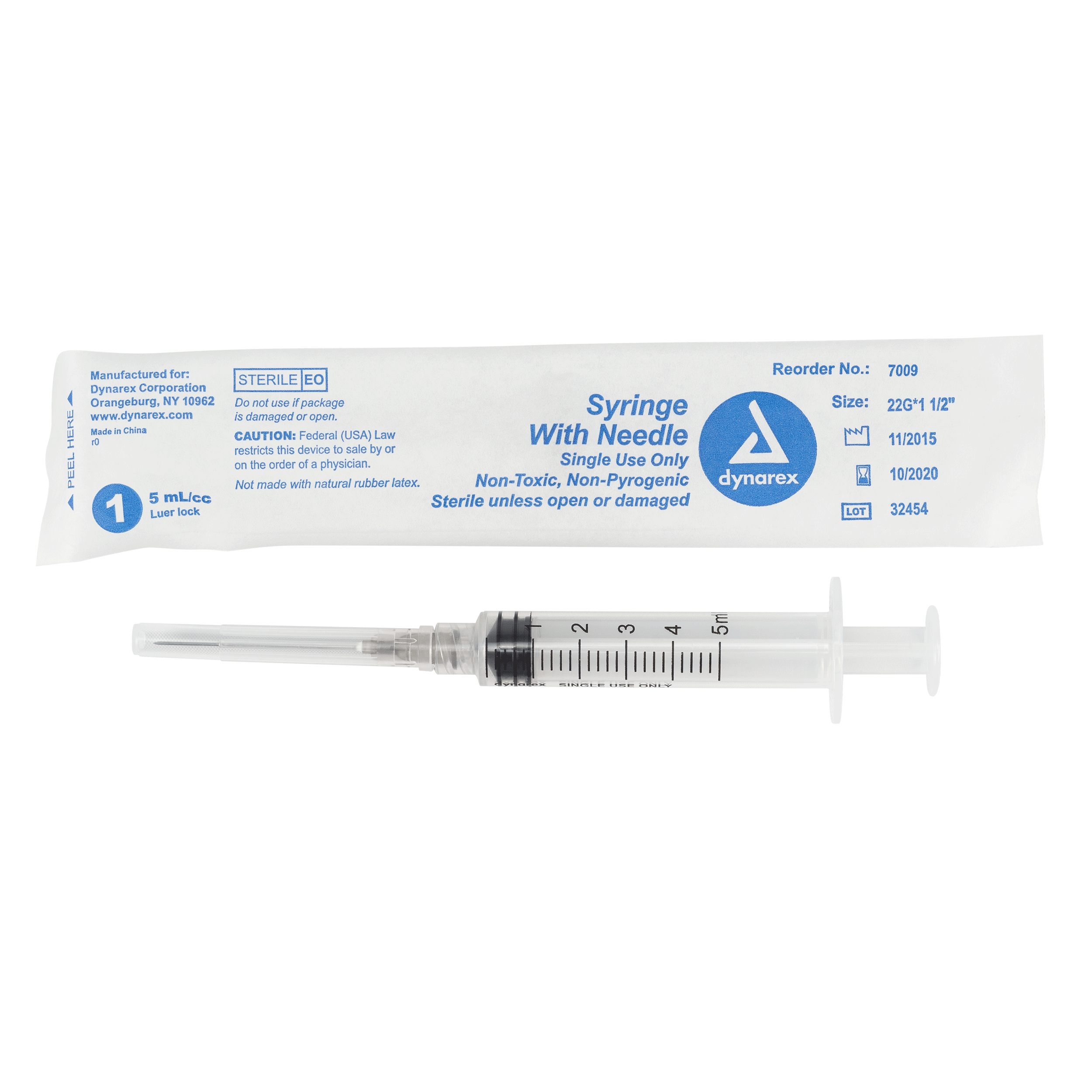 Syringes With Needle - 5cc - 22G, 1.5