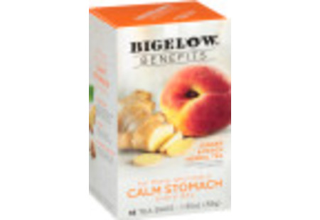 Benefits Ginger and Peach Herbal Tea - Case of 6 boxes- total of 108 teabags