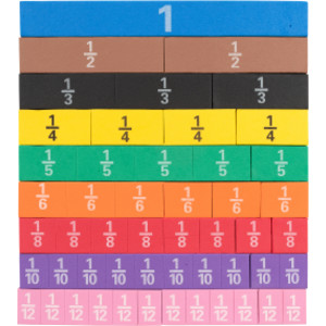 Fraction Tiles - Foam - Magnetic - Set of 51