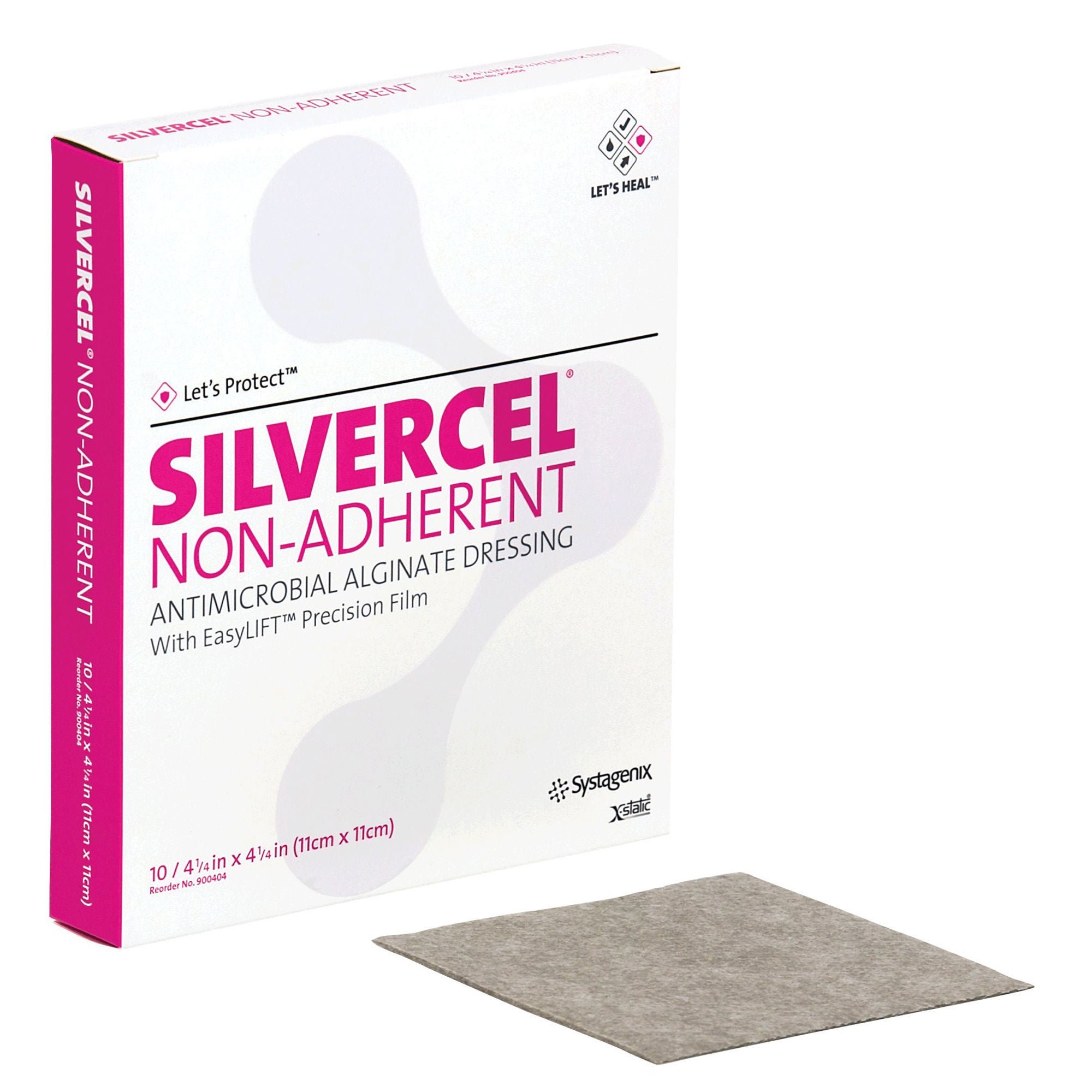 3M™ Silvercel™ Silver Alginate Dressing, 4¼ x 4¼ Inch