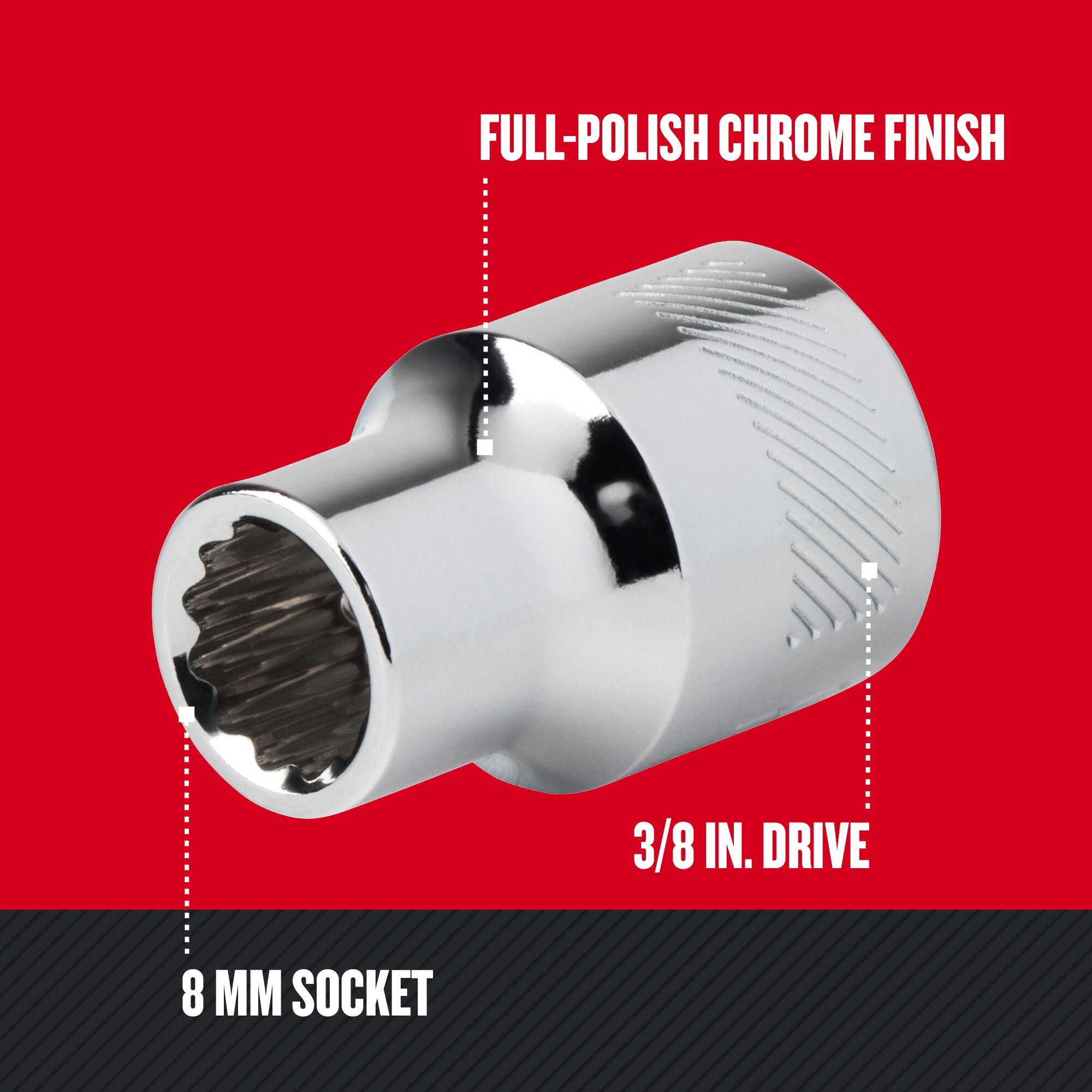 Graphic of CRAFTSMAN Sockets: 12-Point highlighting product features