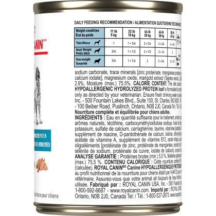 Royal Canin Veterinary Diet Canine Hypoallergenic Hydrolyzed Protein Canned Dog Food