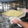 Two-thirds-size 2 ½-inch-deep Super Pan V® stainless steel steam table pan