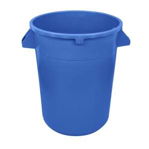 Impact, Gator Plus, 32 gal, Plastic, Blue, Round, Receptacle