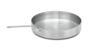 7 ½-quart Wear-Ever® aluminum sauté pan with natural finish and plated handle