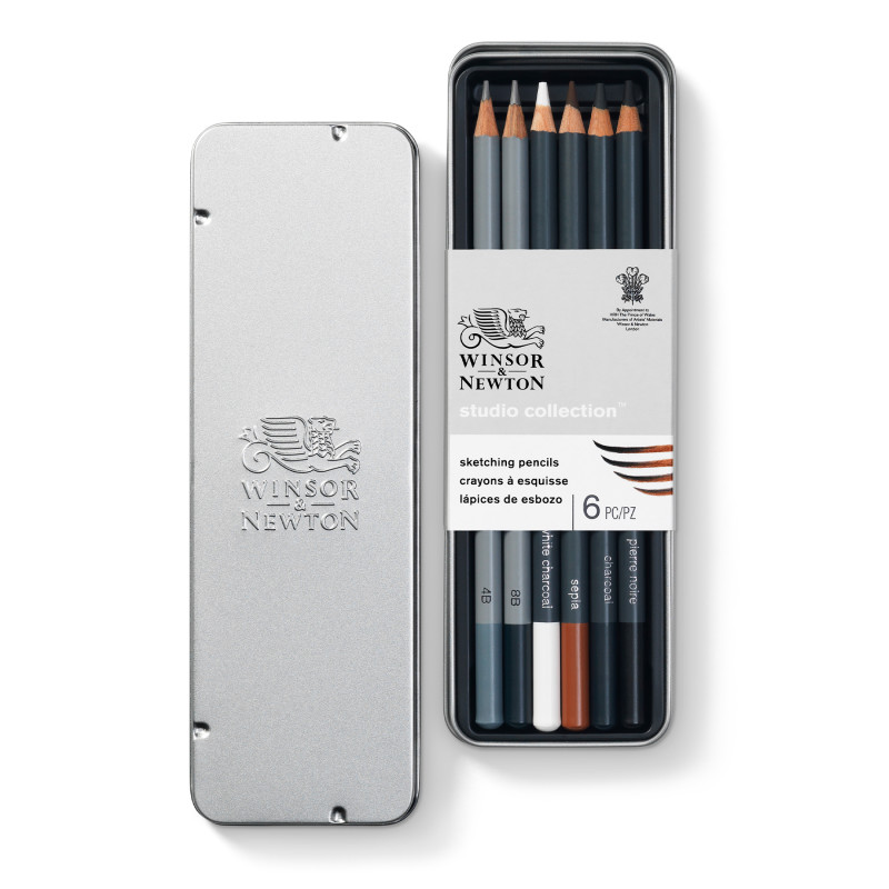 Studio Collection Sketching Pencil Tin, Set of 6