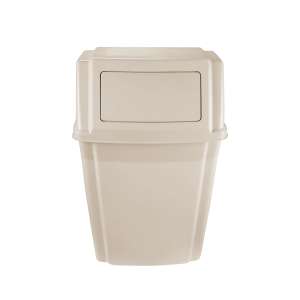Rubbermaid Commercial, Profile Wall Mount, 15 gal, Resin, Beige, Rectangle, Receptacle