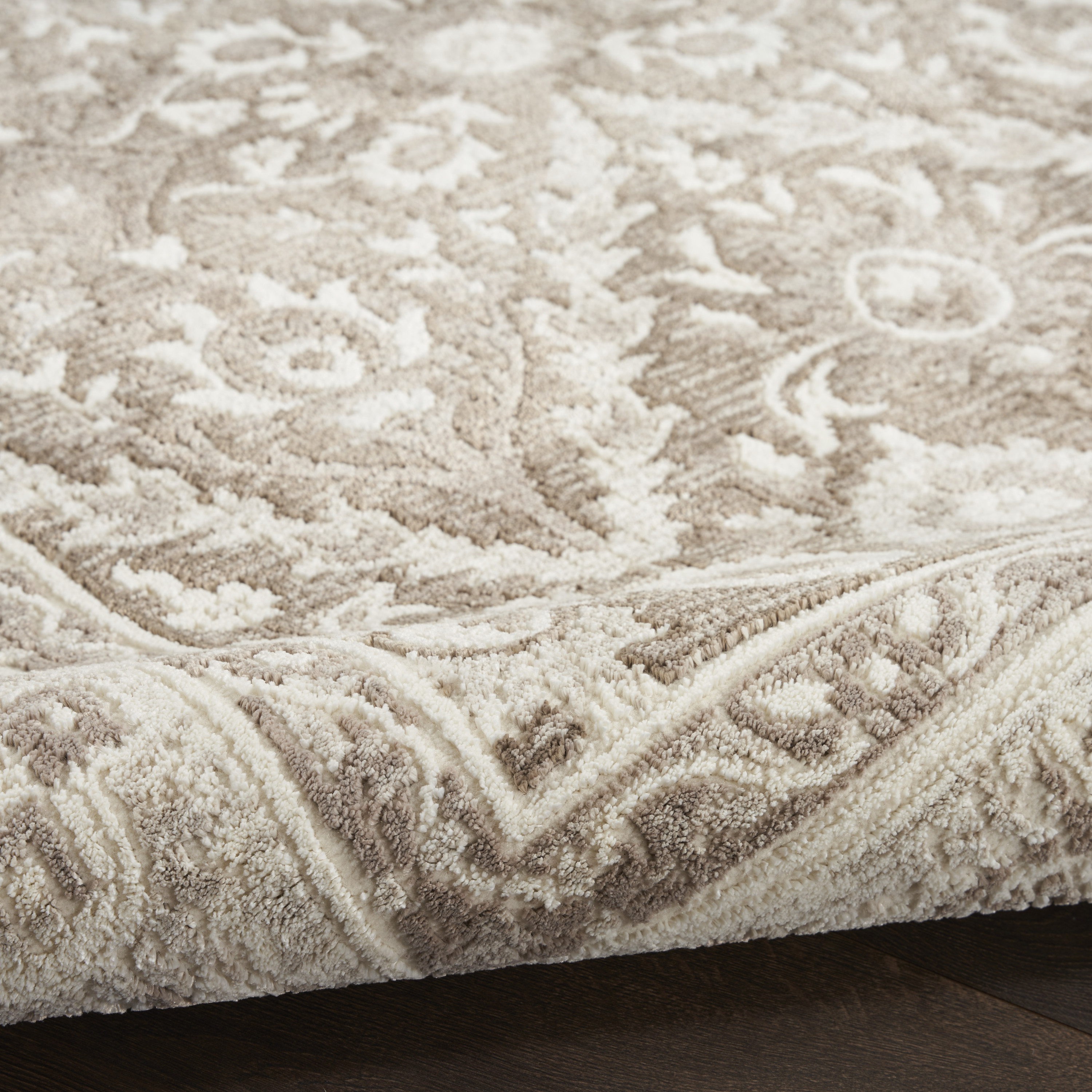 Nourison Eco Cycle 6' x 9' Ivory Mocha Vintage Indoor Rug