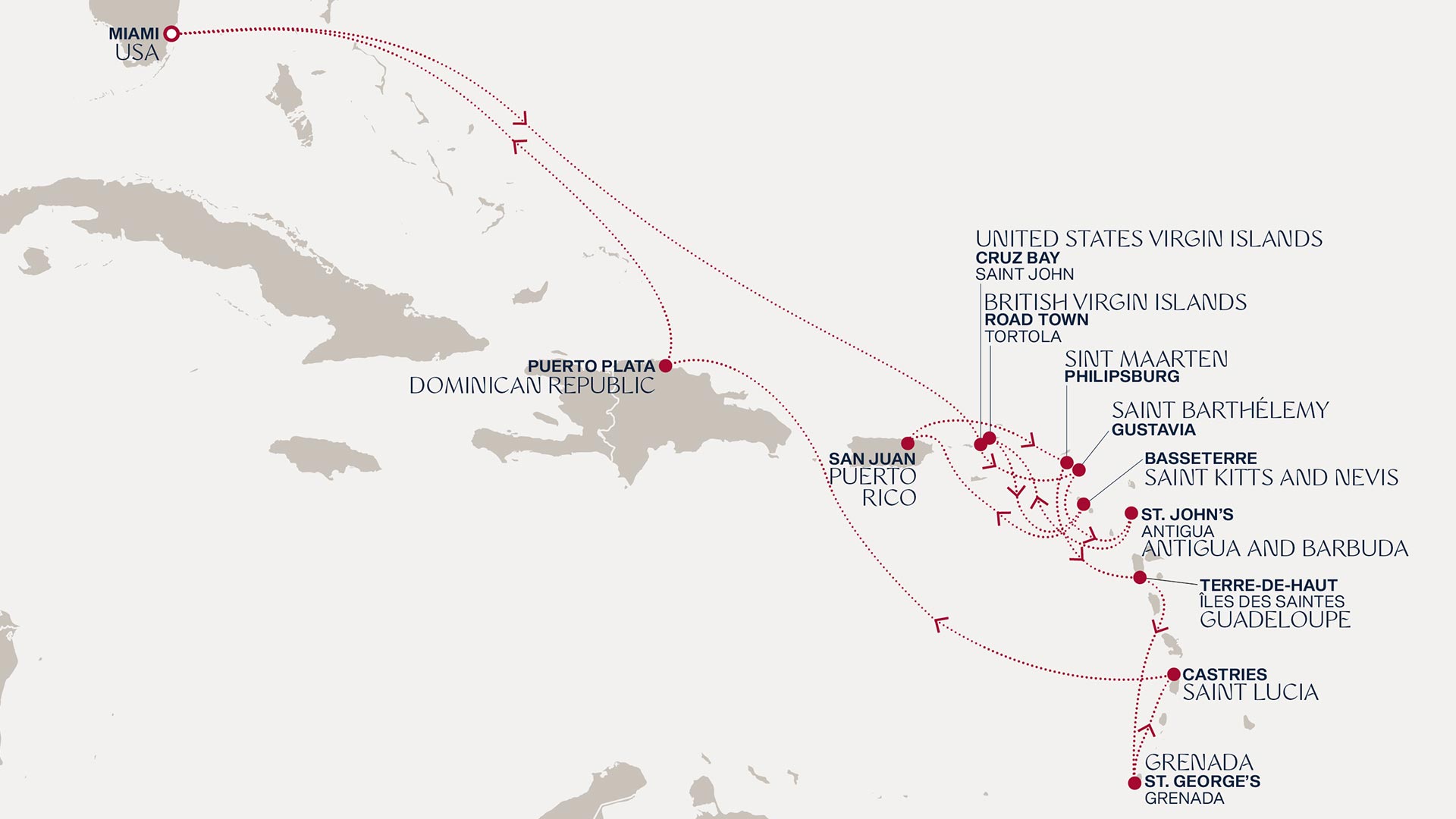 Itinerary map