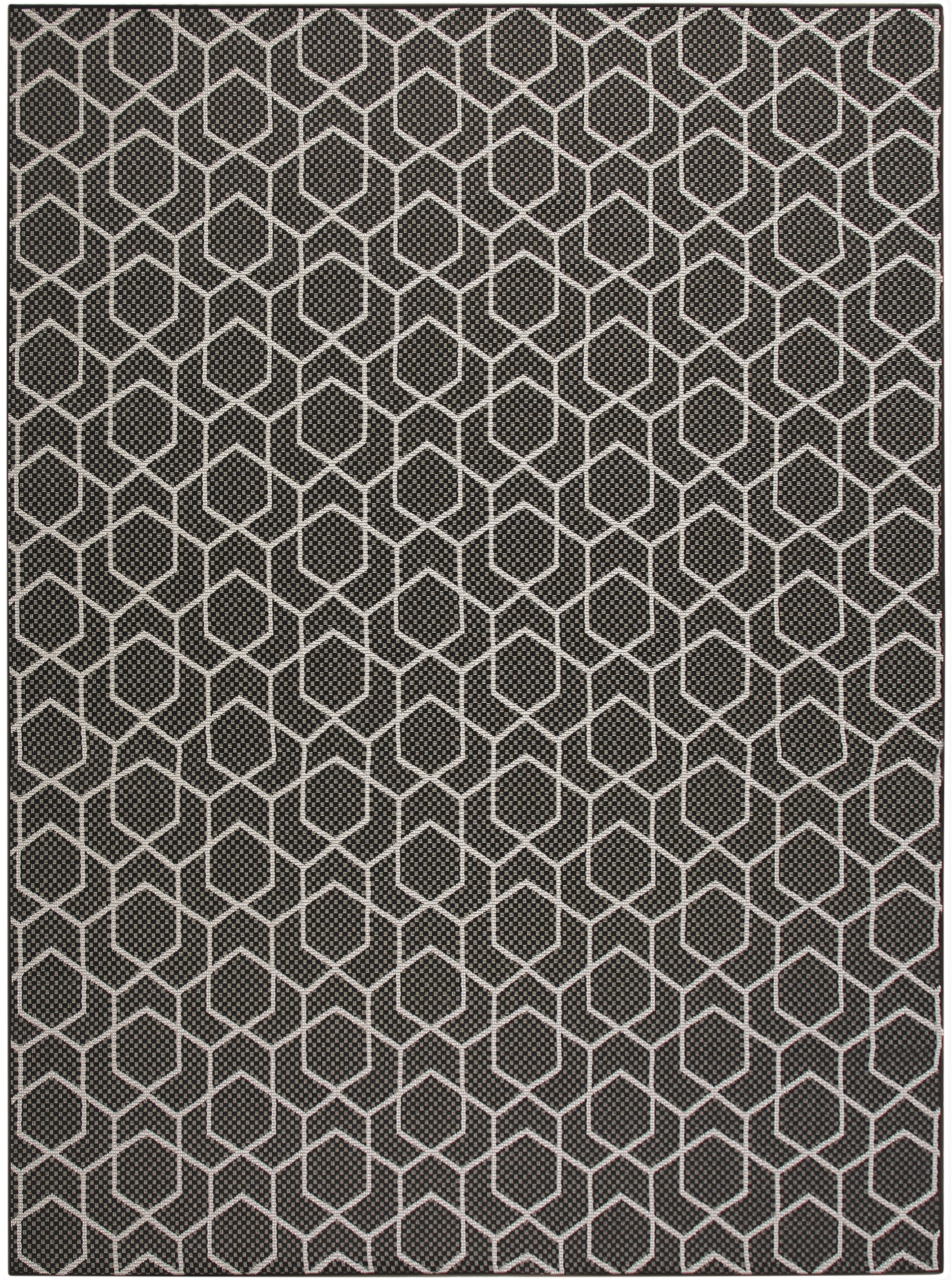 Nourison Horizon Indoor/Outdoor 8' x 10' Black Modern Rug