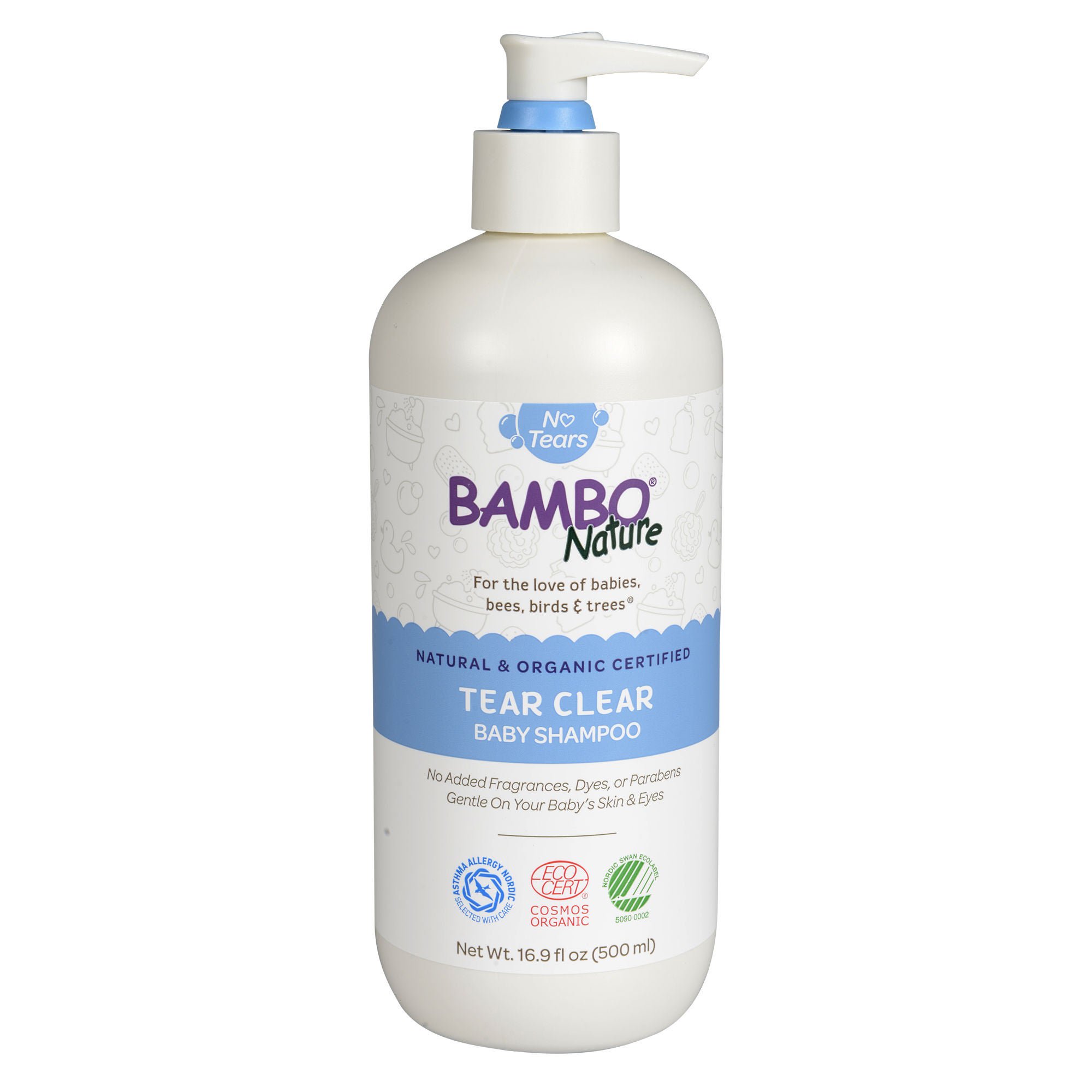 Bambo Tear Clear Baby Shampoo, 500 mL pump bottle