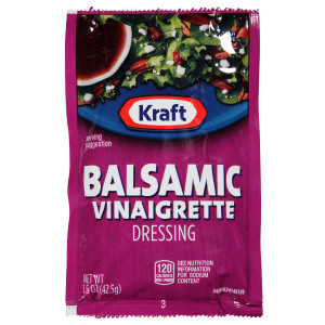 Kraft Balsamic Vinaigrette Salad Dressing Extra Virgin Olive Oil 60 ct Casepack 1.5 oz Packets image