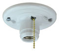 Pull Chain Medium Base Incandescent Lampholder With Wire Leads 2 1/8 in. H x 4 9/16 in. Dia.