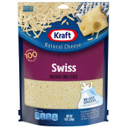 Kraft Swiss Cheese Shredded Natural Cheese 8oz Bag