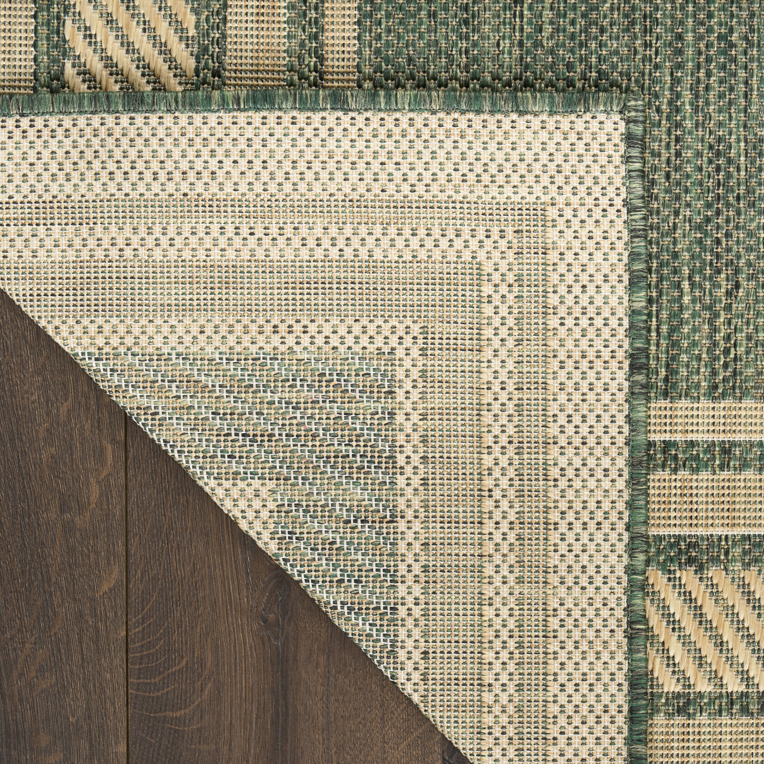 Nourison Horizon Indoor/Outdoor 2' x 3' Green Modern Rug