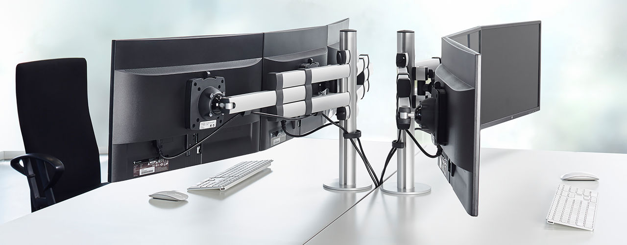 Engineered and developed in Germany, Novus Monitor Arms help create more space and promote workplace ergonomics.