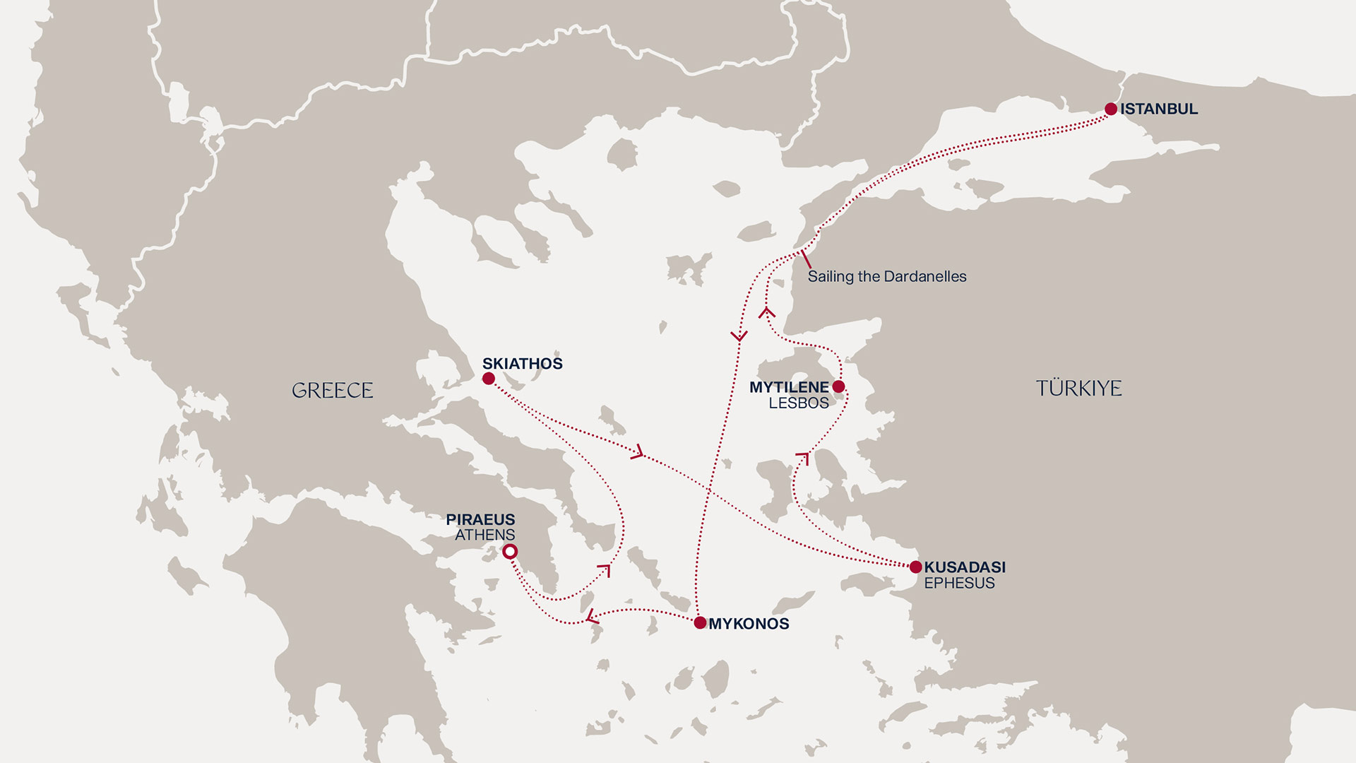 Itinerary map