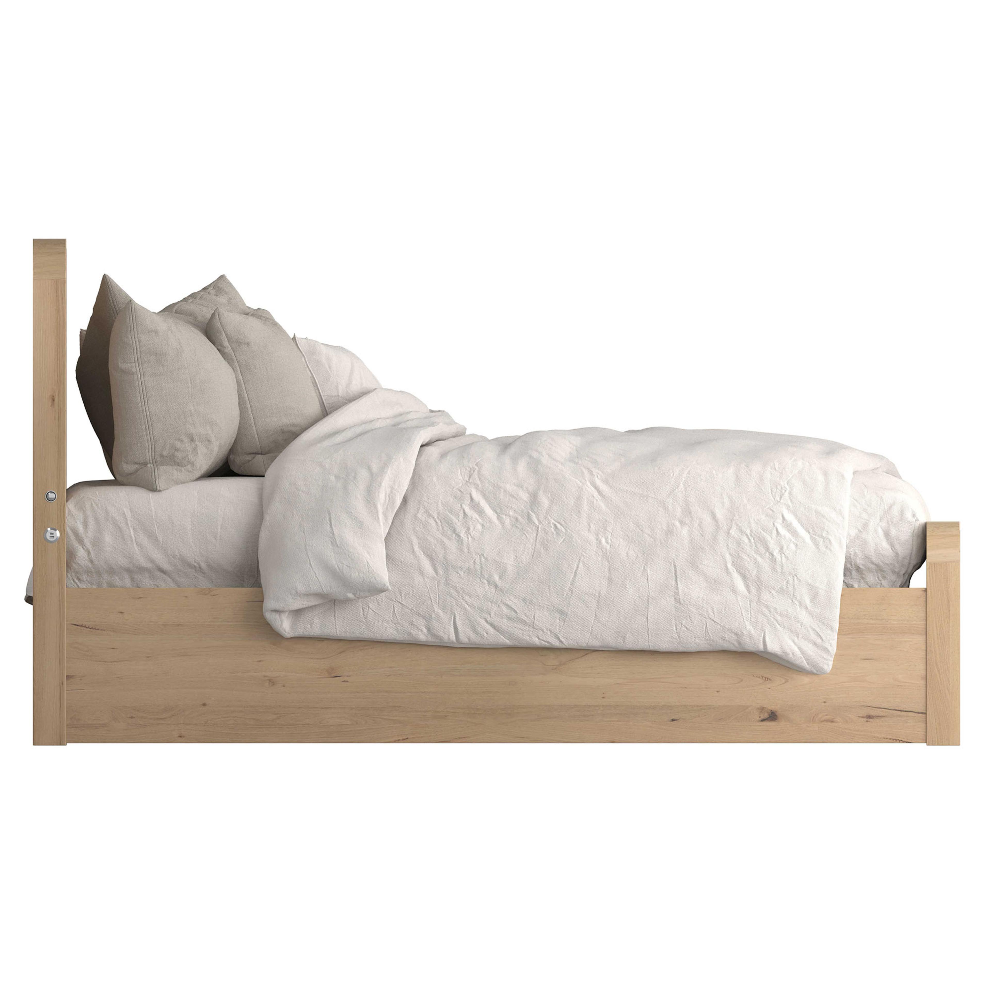 Product image of the  Lena Bed Frame, W/ Led Headboard & Gas Lift Base, Natural from Forty Winks