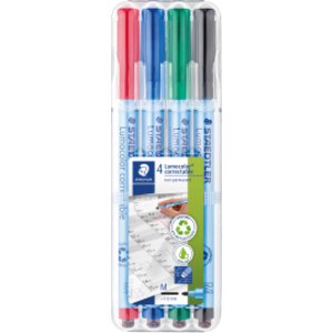 Lumocolor Correctable Dry Erase Pen, Set of 4
