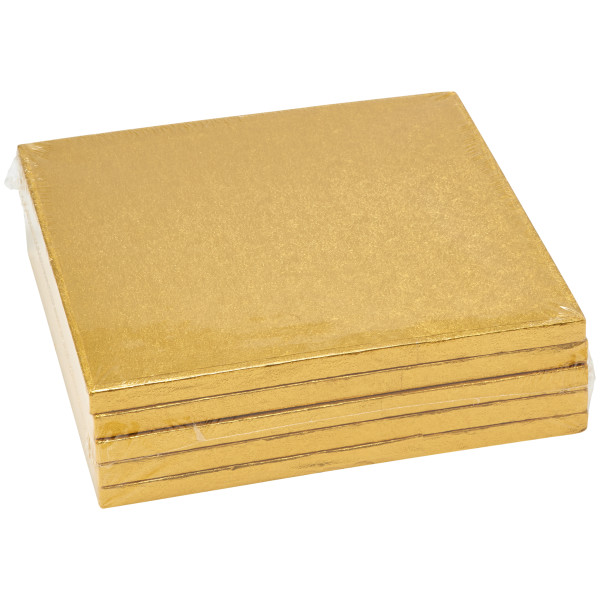 10" Square Gold Foil Cake Board