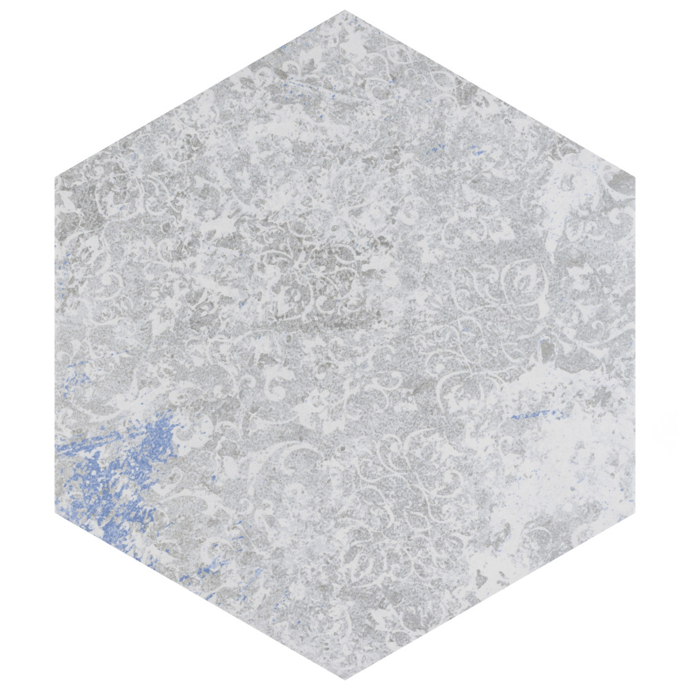 Sample – Emotion Hex Grey Porcelain Floor and Wall Tile