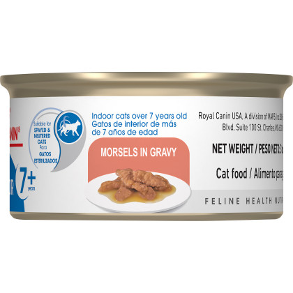 Royal Canin Feline Health Nutrition Indoor 7+ Morsels in Gravy Canned Cat Food
