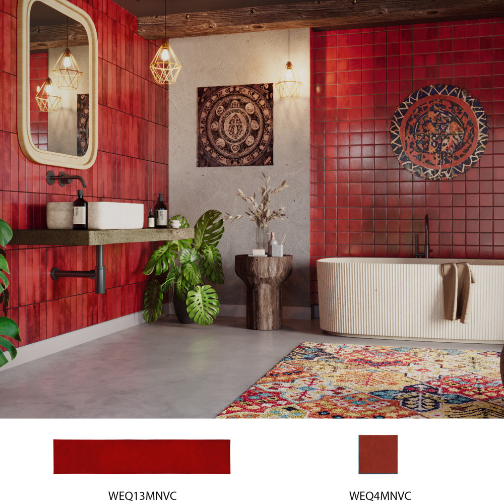 Menorca Volcano 4 in. x 4 in. Ceramic Wall Tile