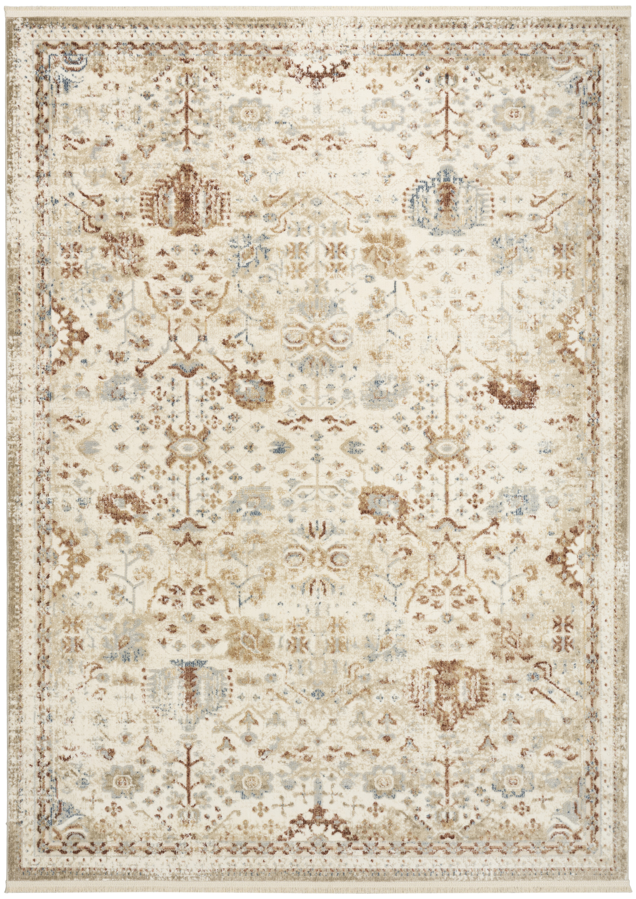 Nourison Pardis 5'3" x 7' Ivory Rust Vintage Indoor Rug