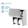 Georgia Pacific, Compact Quad® 4-roll High-capacity, Coreless Bath Tissue Dispenser, Stainless Steel