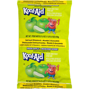 KOOL-AID Green Apple Powdered Drink Mix, 21.8 oz. Pouch (Pack of 15) image
