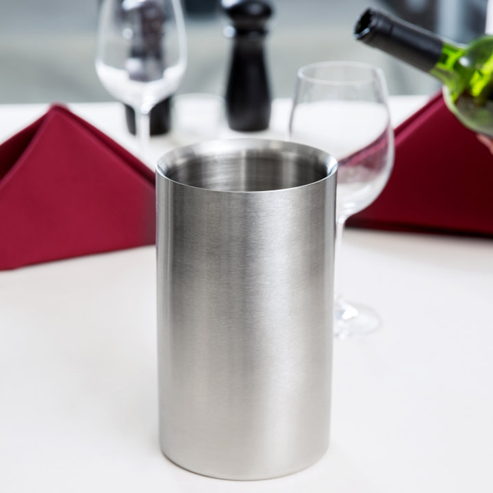 Double-wall insulated wine cooler