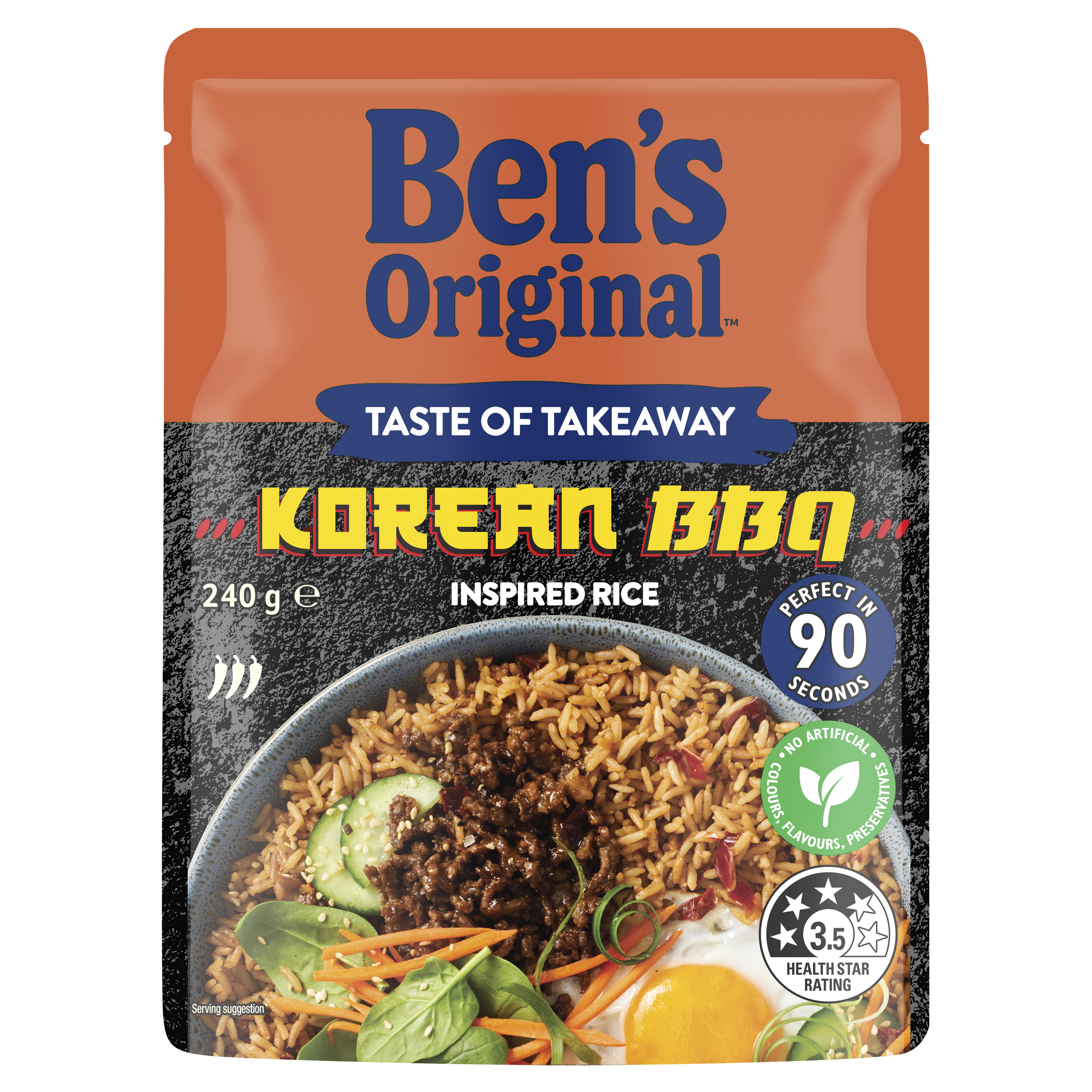 No Artificial Colours - BEN'S ORIGINAL Korean Barbeque Microwave Rice ...