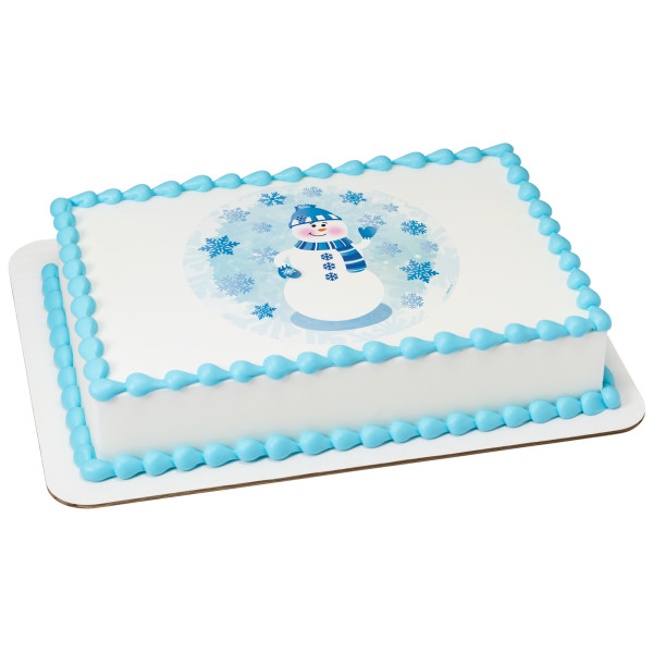 Friendly Snowman PhotoCake® Edible Image®