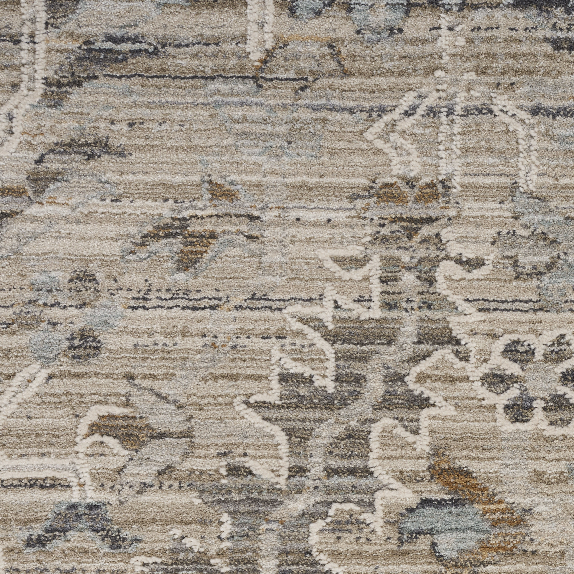 Nourison Lynx 2'3" x 12' Ivory Taupe Vintage Indoor Rug
