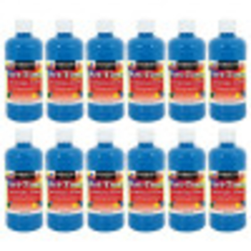 Art-Time® Tempera Paint, Turquoise, 16 oz., Pack of 12