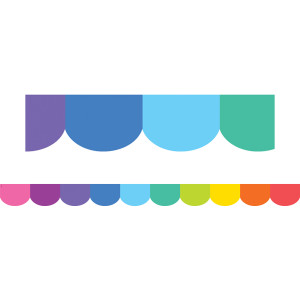 Colorful Scalloped Die-Cut Border Trim