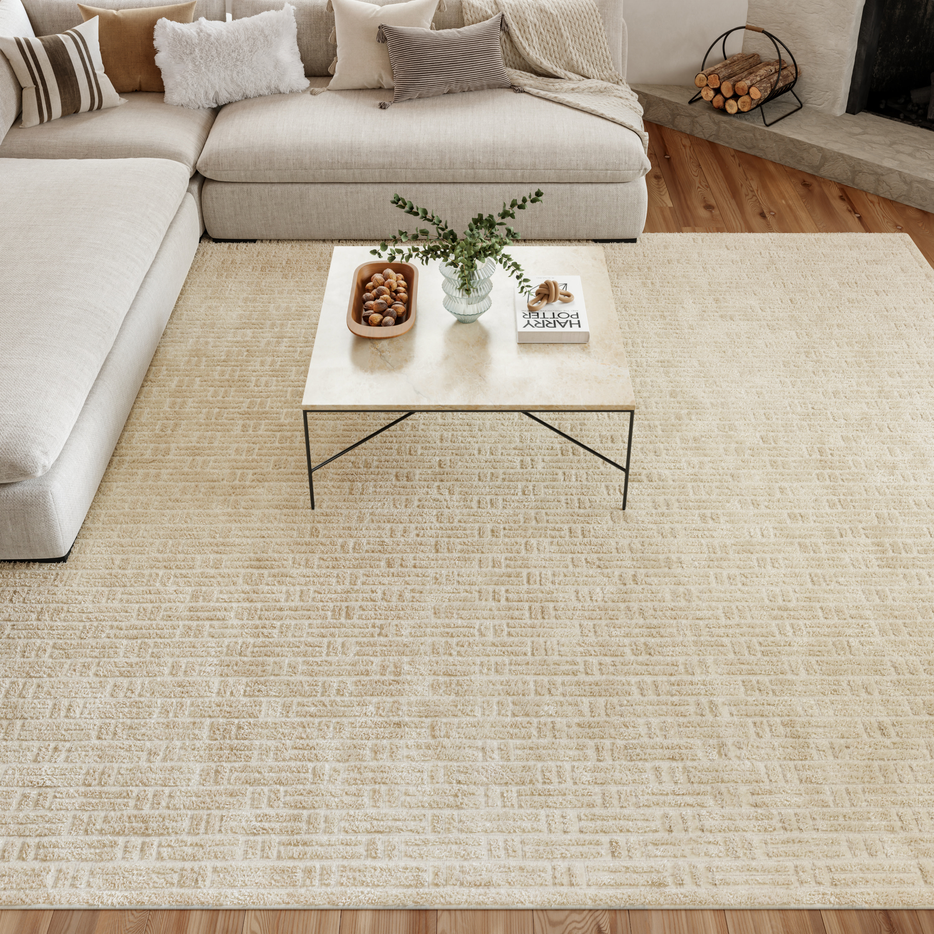 Nourison Washable Charm 8' x 10' Ivory Modern Indoor Rug