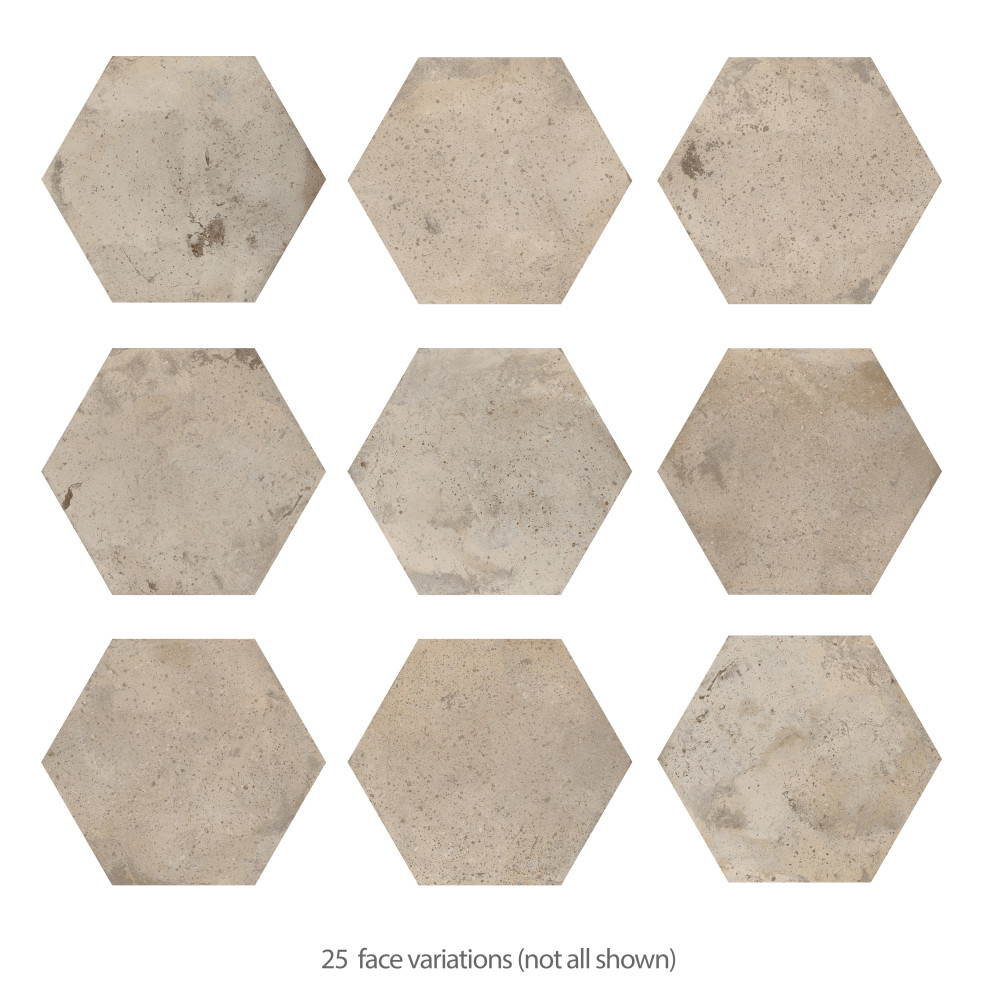 Archai Hex Mellow 9-1/8 in. x 10-1/2 in. Porcelain Floor and Wall Tile
