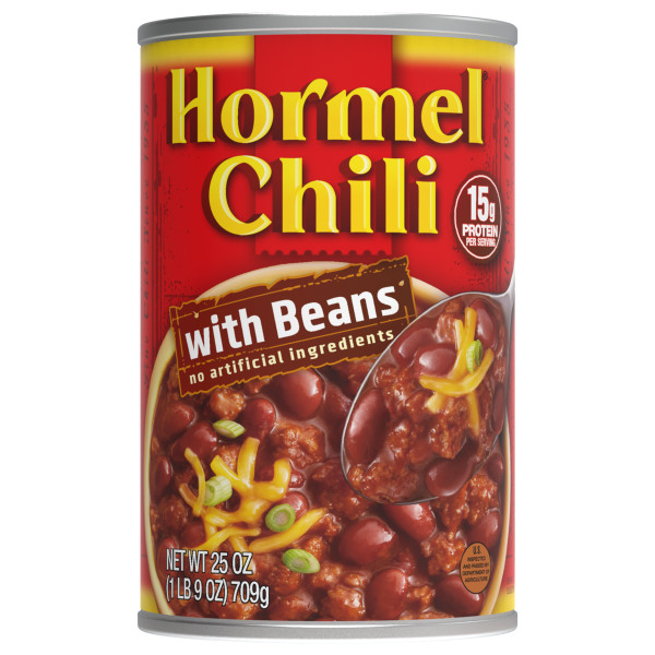 HORMEL(r) Chili W/Beans, 12/7.25oz. . C1N1 - Front No Plunge In Package (Hi Res)