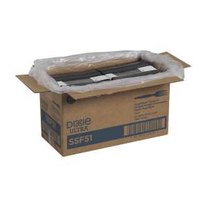 Dixie, Ultra Smartstock Series-O Medium-weight Polystyrene Plastic Fork Refill, Black