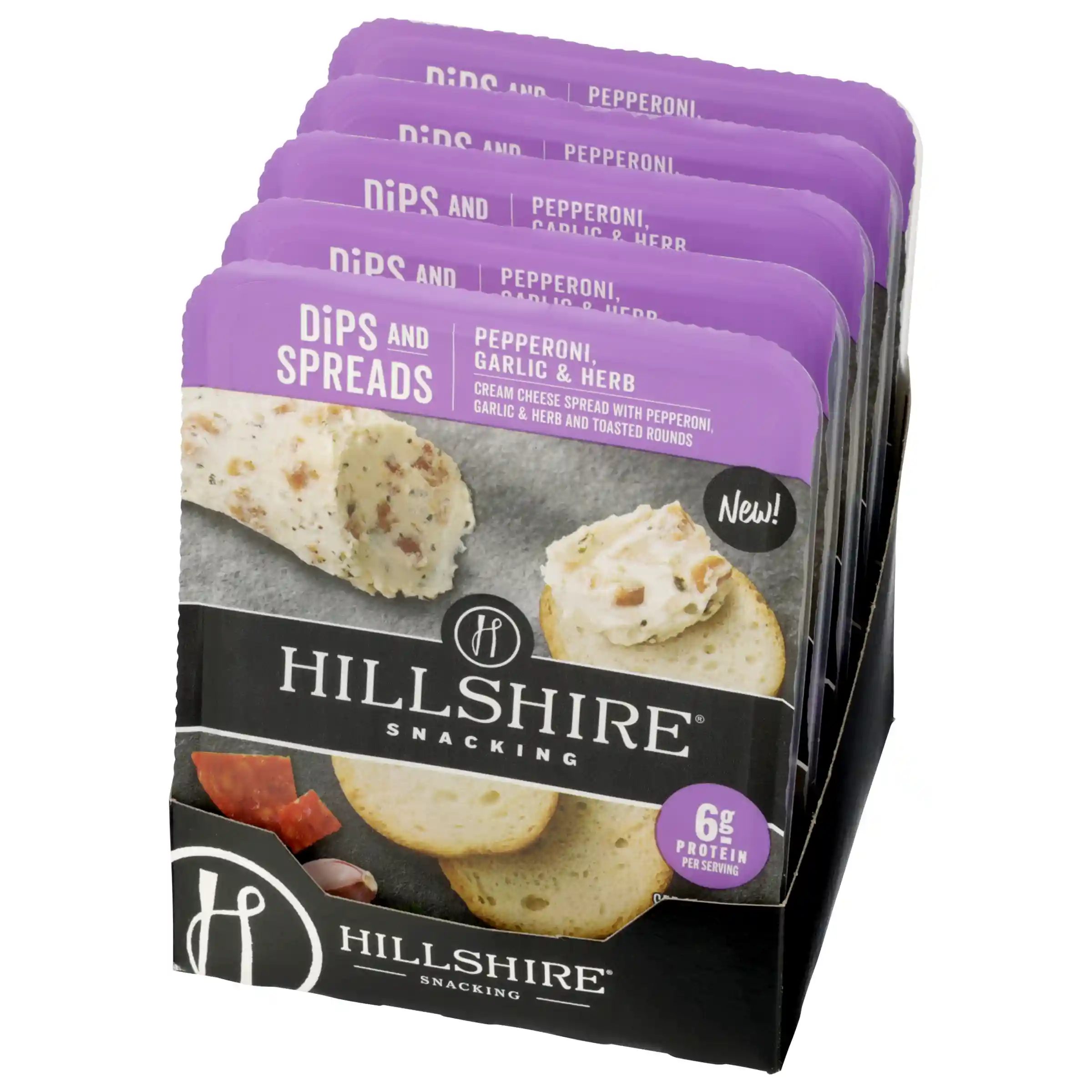 Hillshire Snacking Dips and Spreads Pepperoni, Garlic & Herb, 2.25 oz Tray _image_2