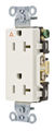 Isolated Ground Receptacle Duplex 20 A 125 V 2-Pole 3-Wire NEMA 5-20R White 1.29 x 1.06 x 3.28 in.
