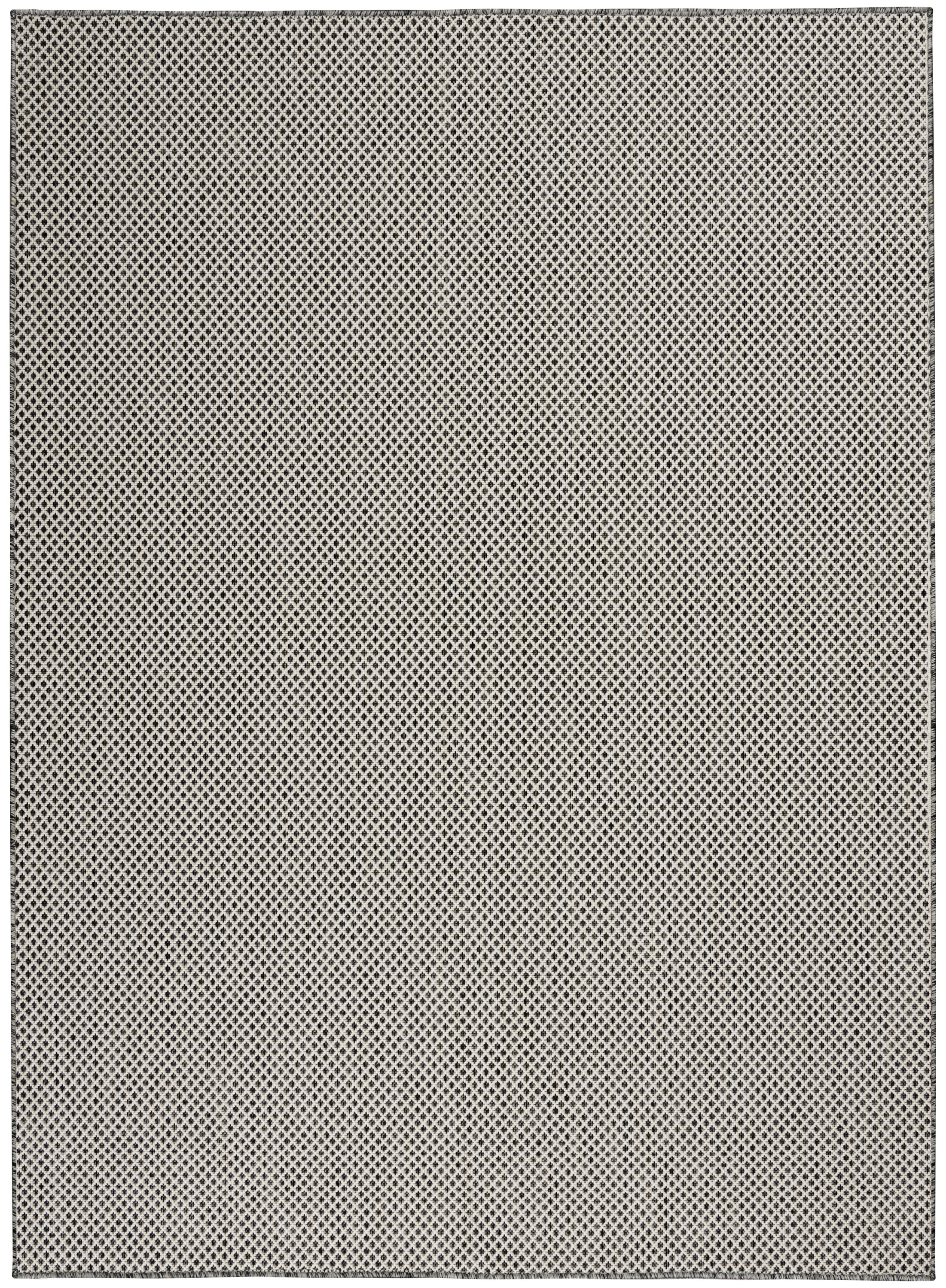 Nourison Courtyard 5' x 7' Ivory Charcoal Modern Rug