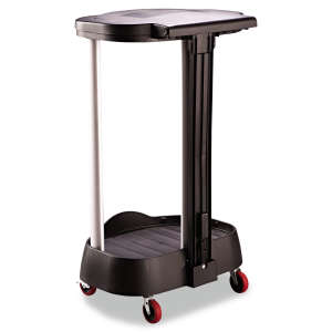 Rubbermaid Commercial, Premium Step-On Linen Hamper, 30 gal, Aluminum/Plastic, Black