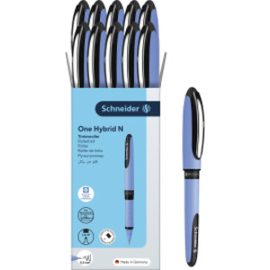One Hybrid N Rollerball, 0.5 mm, Box of 10 Pens, Black Ink