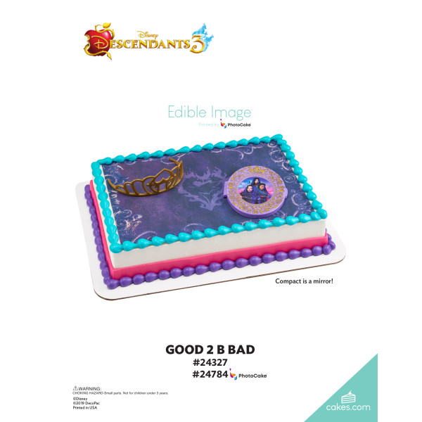 Disney Descendants 3 Good 2 B Bad The Magic of Cakes® PhotoCake® Enhanced Background Page