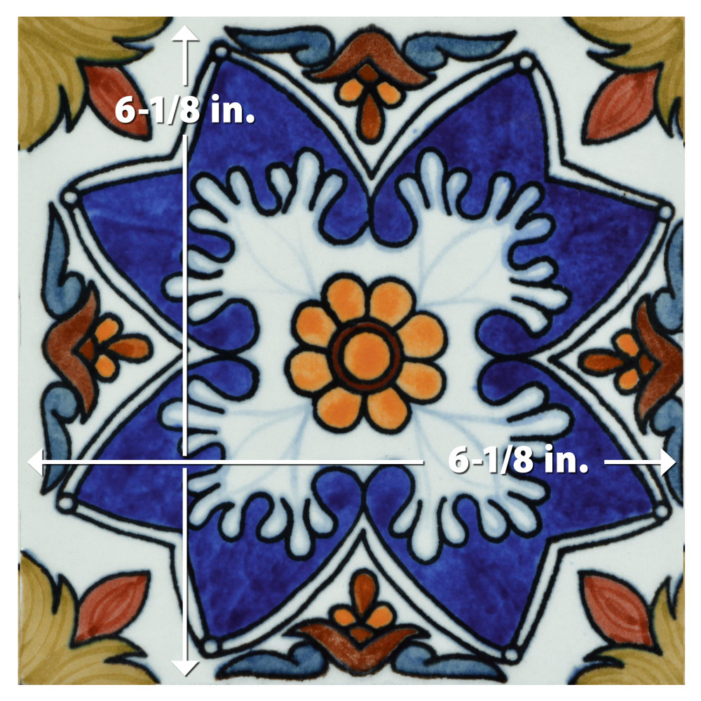 Provincial Deco Maceira 6 in. x 6 in. Porcelain Wall Tile