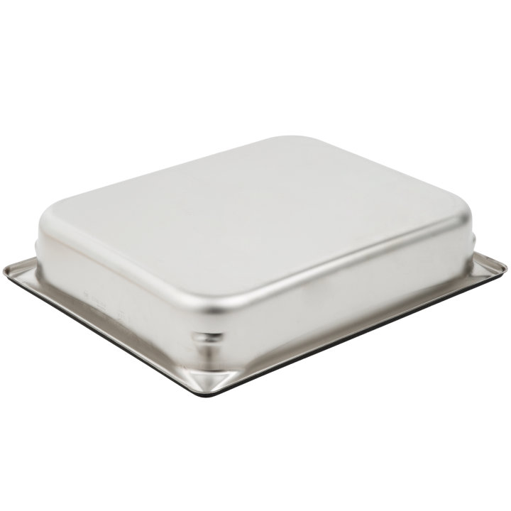 Half-size 2 ½-inch-deep Super Pan V® stainless steel steam table pan with Steel Coat x3™ nonstick coating