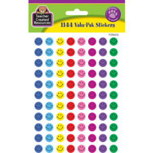 Mini Happy Face Valu-Pak Stickers, Pack of 1144
