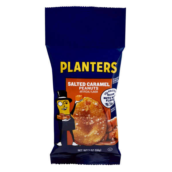 PLANTERS(r) Salted Caramel Peanuts 3/10 Packs . C1C1 - Front Center In Package (Hi Res)